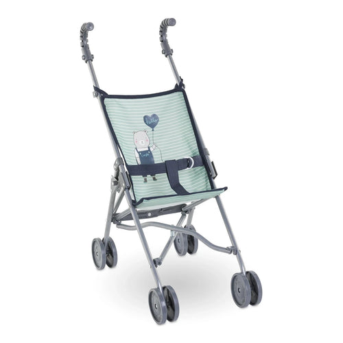 Baby-Puppenwagen mit Regenschirm Salbei-Streifen passend für große 356 cm und...