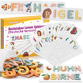 Holzspielzeug ab 3 Jahren: Montessori Buchstaben Lernspiele für Jungen & Mädchen