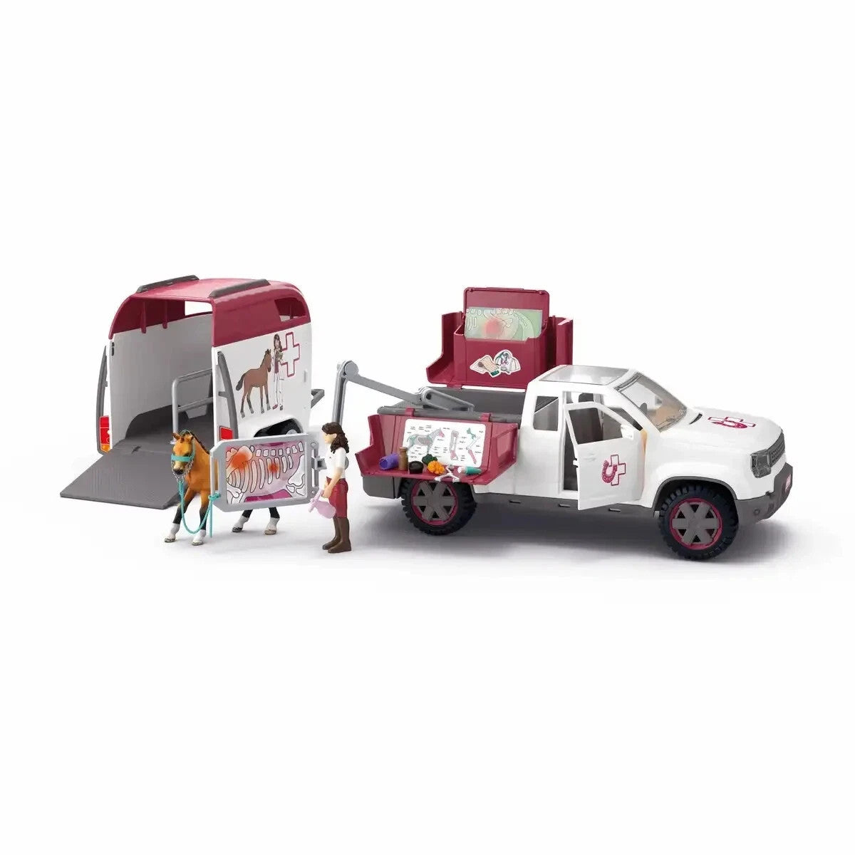 Schleich Horse Club Mobile Tierärztin mit Anhänger 42704 Spielset Figuren B-Ware