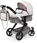 Bayer Design Kombi-Puppenwagen Xeo mit Tasche Rosa/Grau