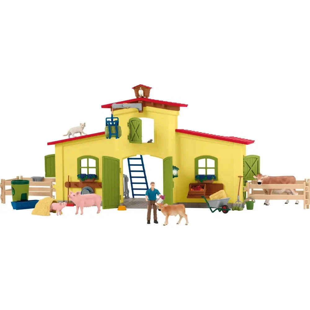 schleich Farm World 42605 Großer Stall mit Tieren und Zubehör