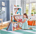 KidKraft Rowan Wooden Dolls House with Furniture and Accessories Included, Town