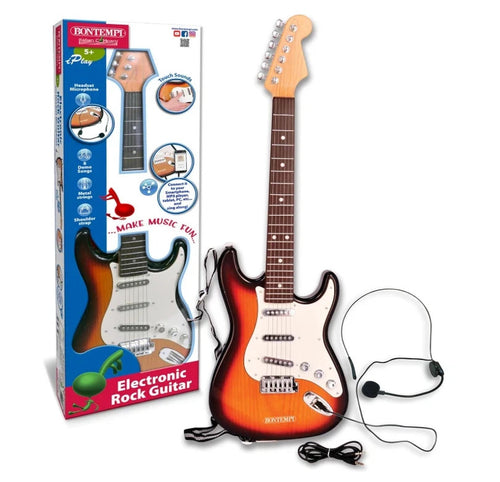 Bontempi Elektrische Gitarre mit Schultergurt und Mikrofon für Kinder B-Ware