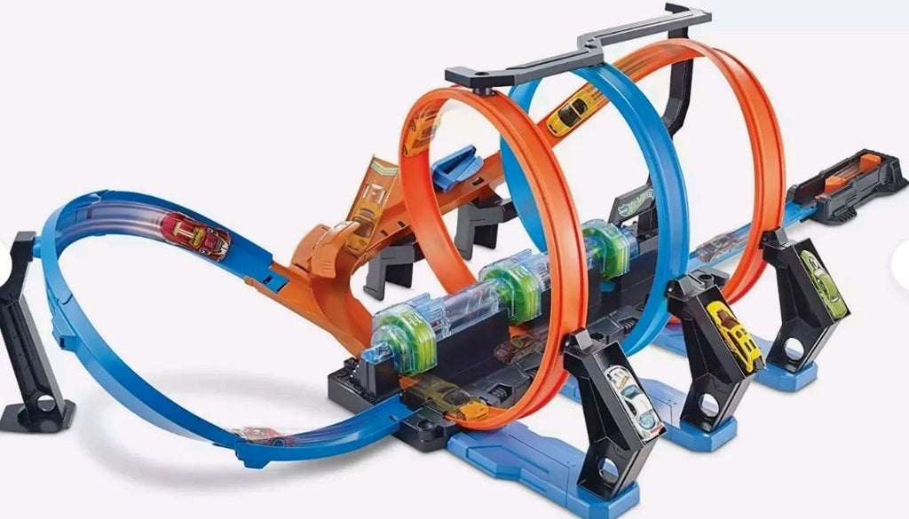 Hot Wheels FTB65 Action Korkenzieher Crash Trackset Auto-Rennbahn B-Ware