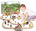 Spiel Bauen Holz Zug Set Für Kinder - 100 Teile Komplettes Kleinkind Zug Set