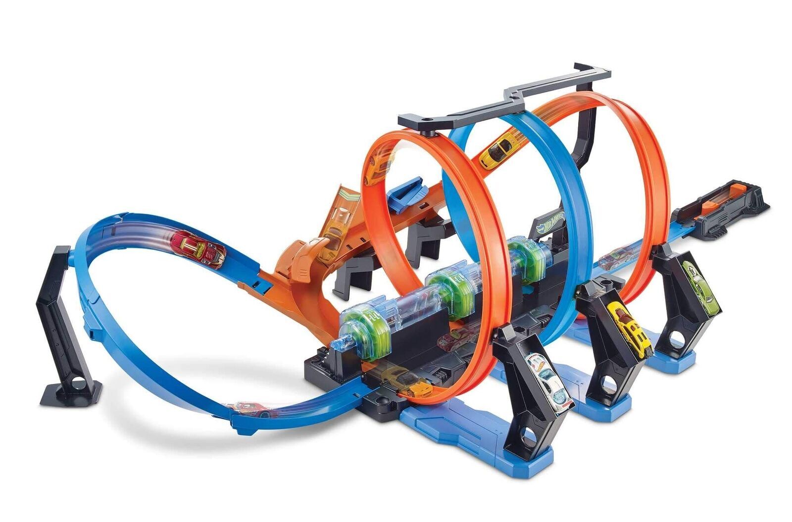 Hot Wheels FTB65 Action Korkenzieher Crash Trackset Auto-Rennbahn B-Ware